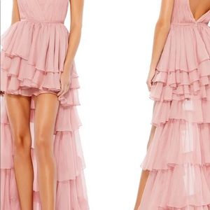 Ieena for Mac Dugal tiered high low dress.